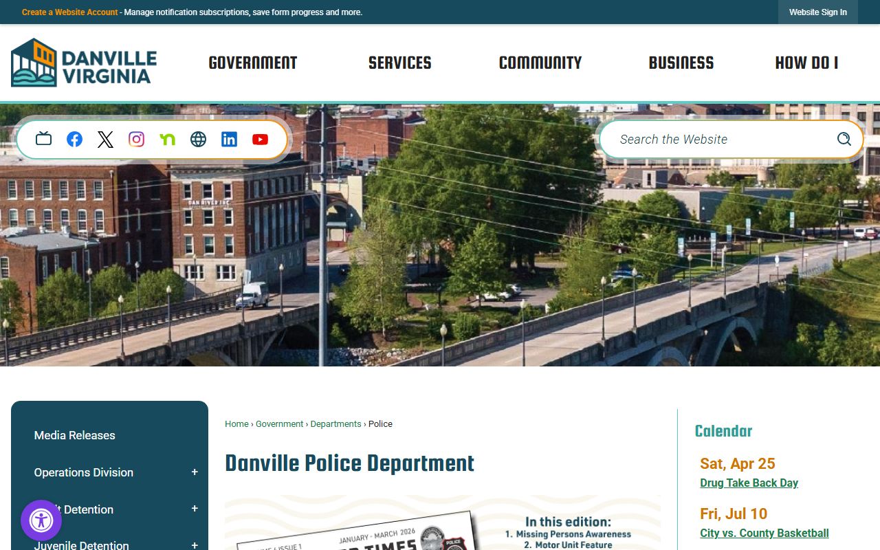 Danville Virginia Booking Releases Police Department
