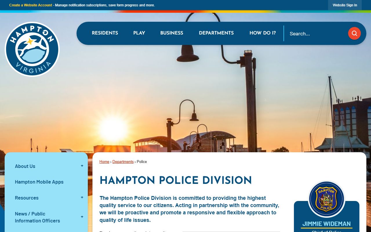 Hampton Virginia Booking Releases Police Department