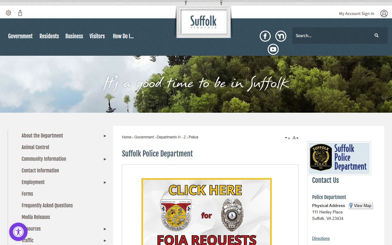 Suffolk Virginia Booking Releases Police Department