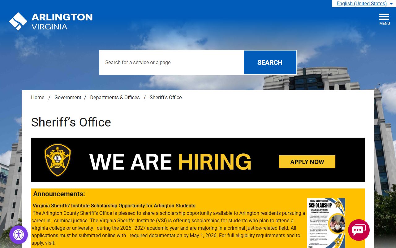 Arlington County Virginia Booking Releases - Arlington County Sheriff's Office