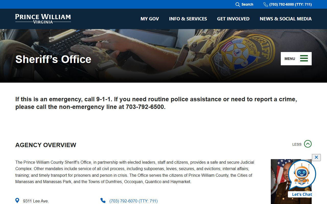 Prince William County Virginia Booking Releases - Prince William County Sheriff's Office